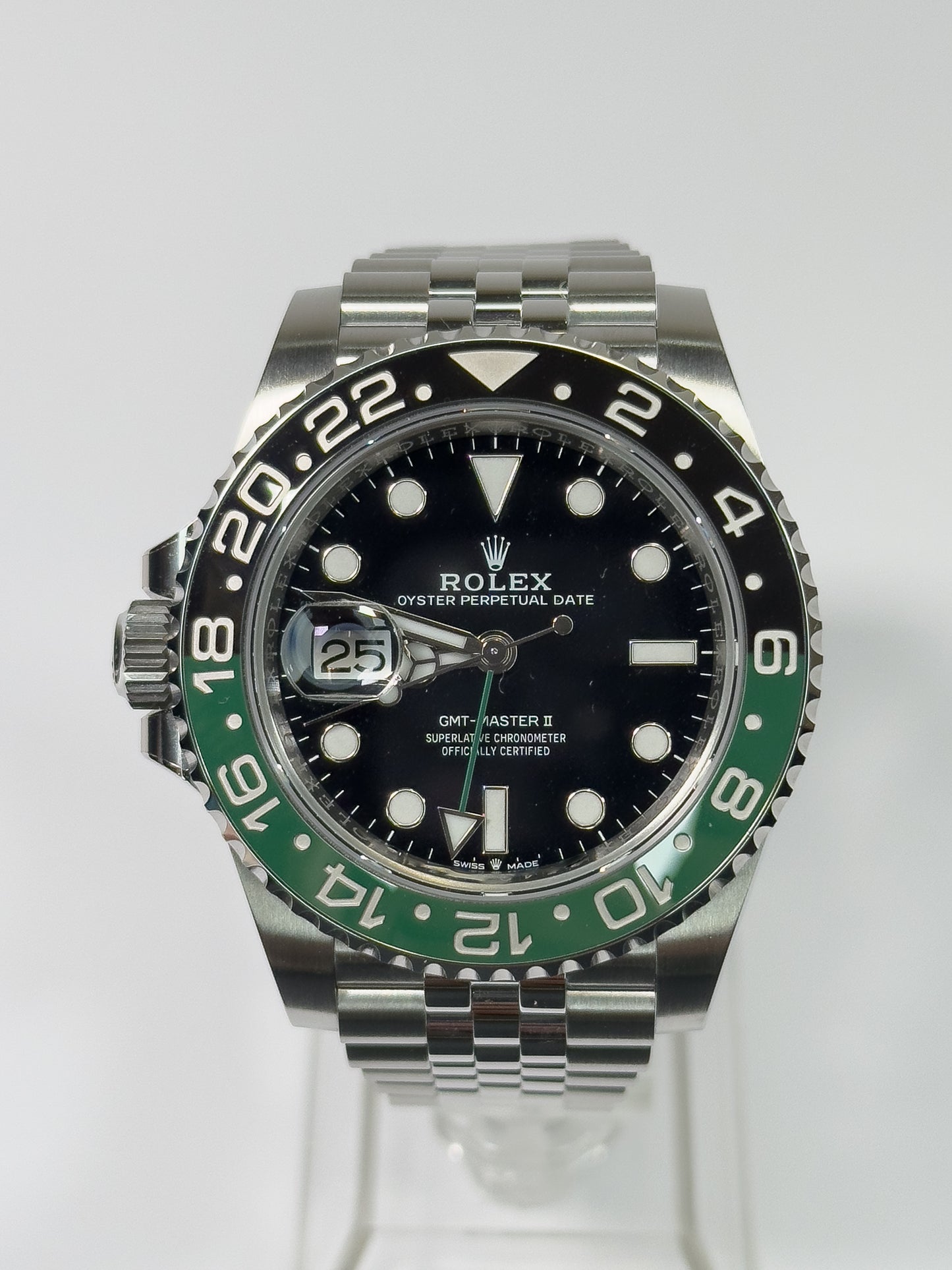 ROLEX GMT-MASTER II - BLACK AND GREEN BEZEL - BLACK DIAL