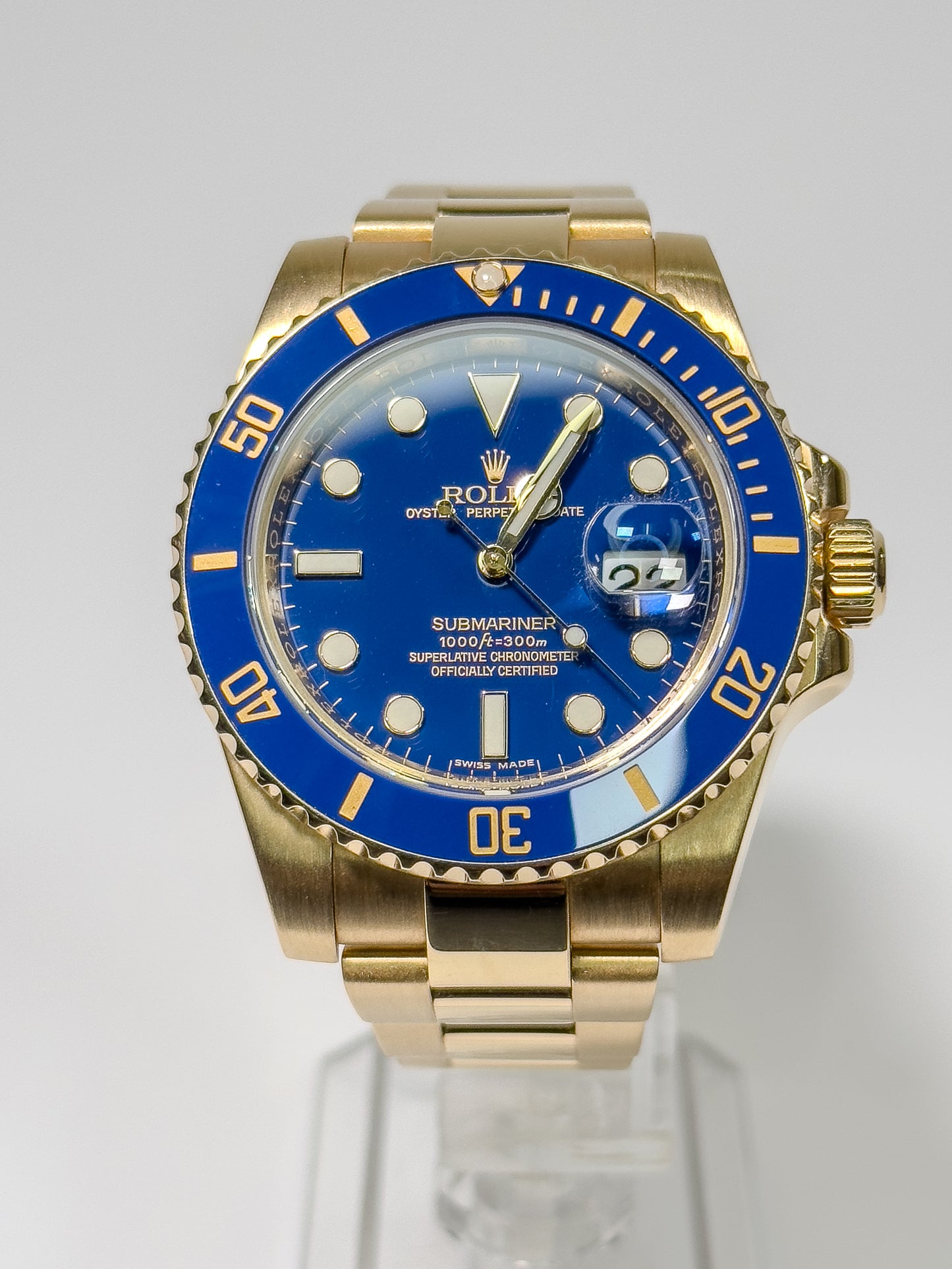 ROLEX SUBMARINER DATE - YELLOW GOLD - BLUE DIAL
