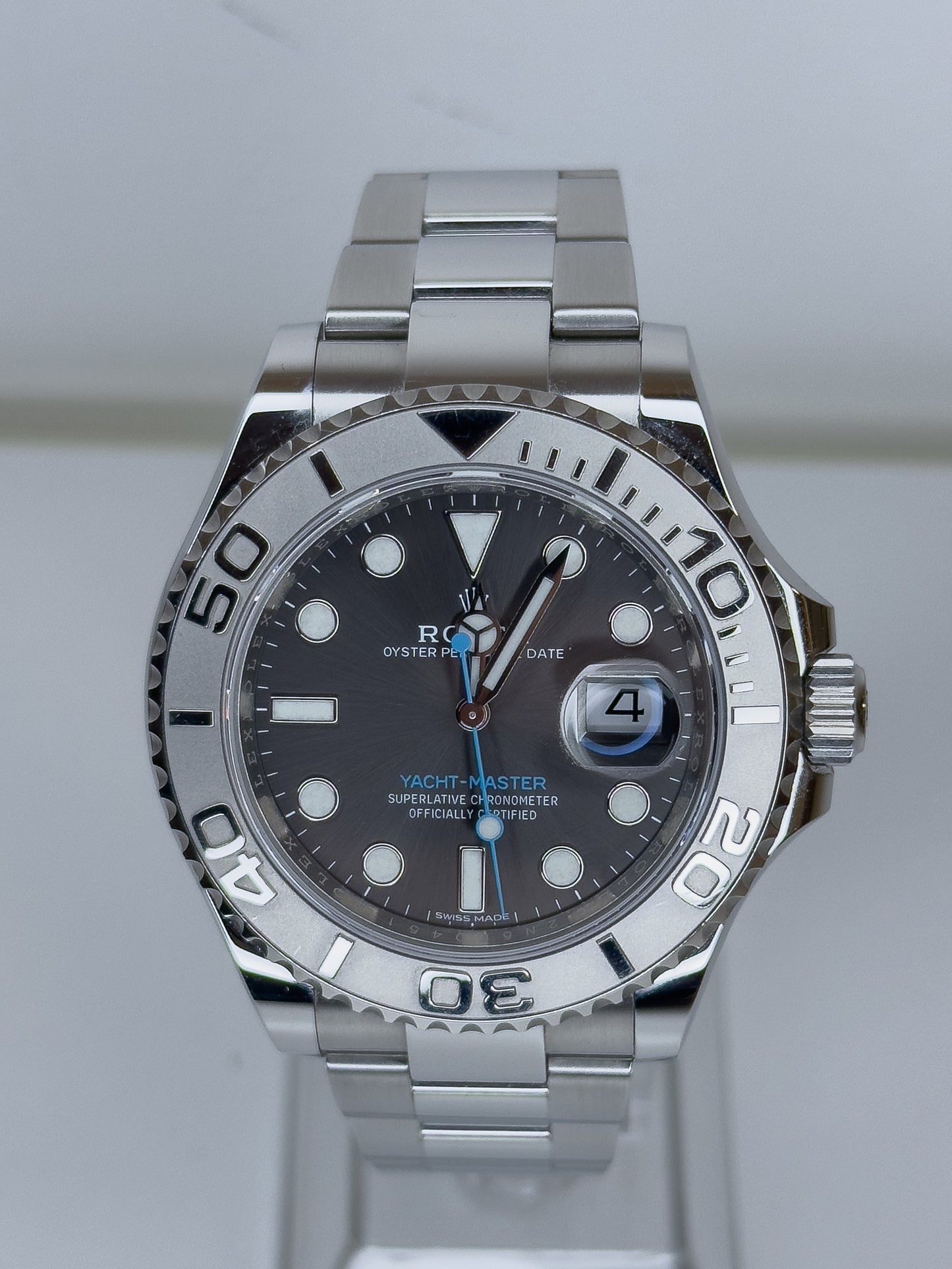 ROLEX YACHT-MASTER - OYSTERSTEEL - RHODIUM DIAL
