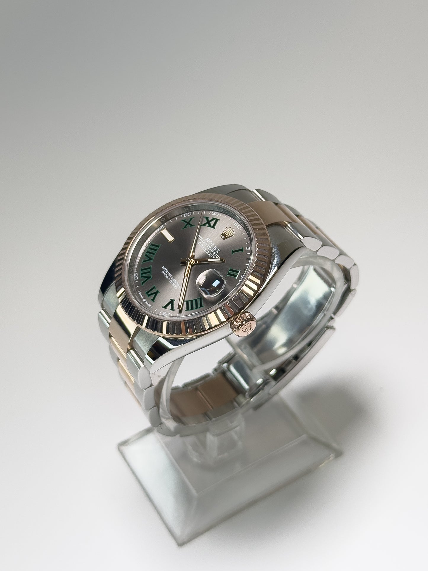 ROLEX DATEJUST WIMBLEDON - OYSTERSTEEL AND EVEROSE - SLATE DIAL