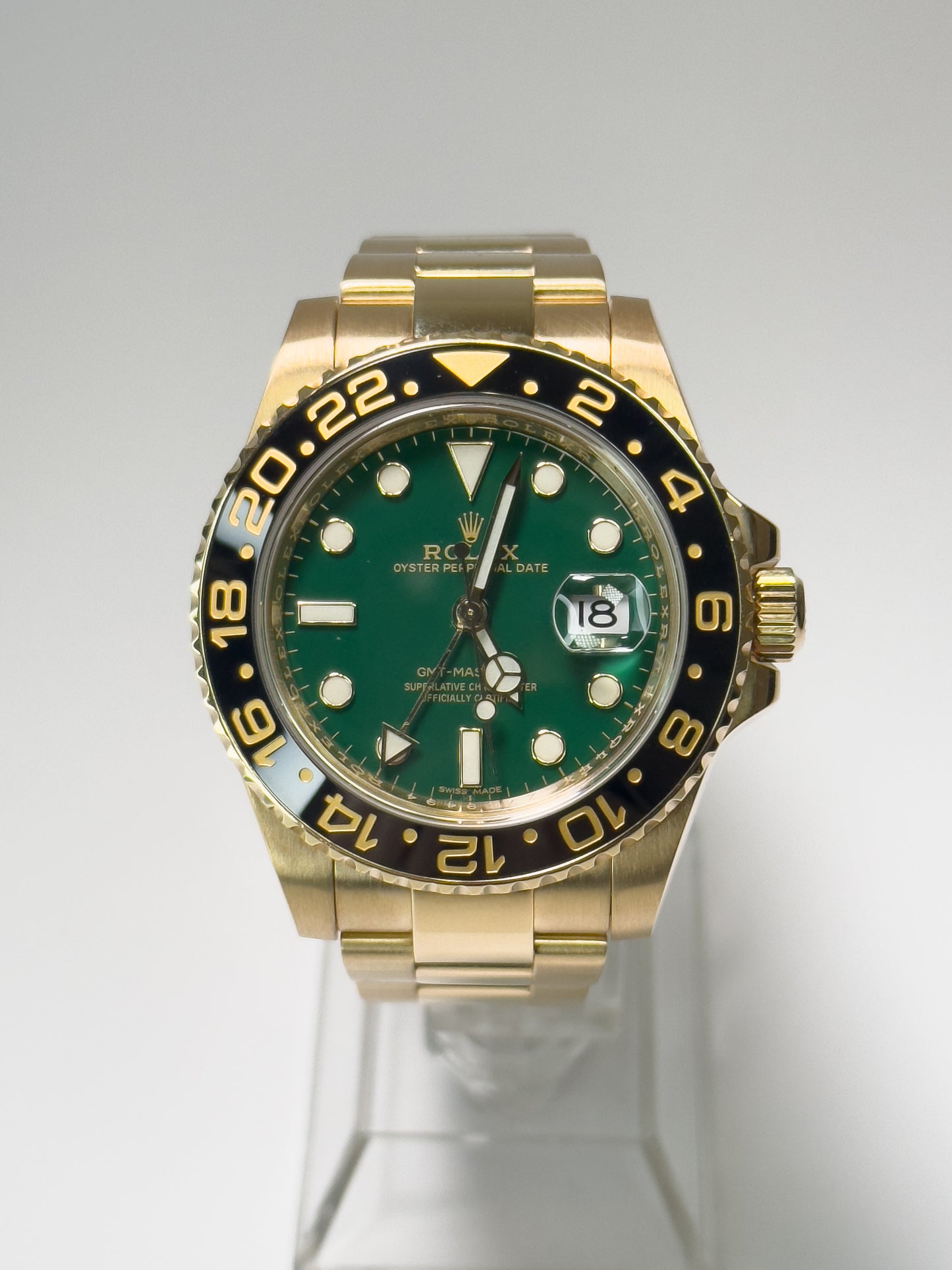 ROLEX GMT-MASTER II - YELLOW GOLD - 50TH ANNIVERSARY GREEN DIAL