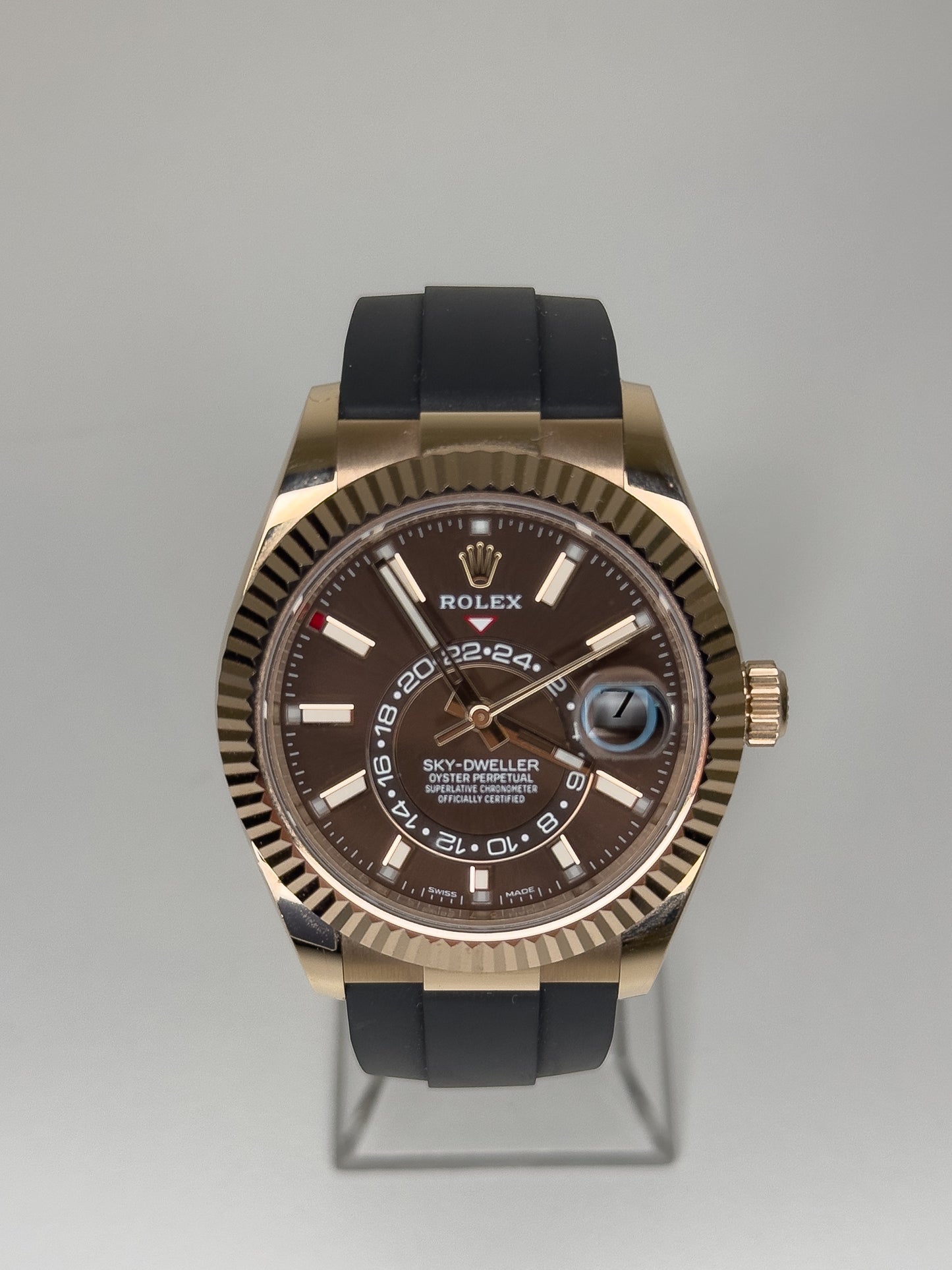 ROLEX SKY-DWELLER - OYSTERFLEX - CHOCOLATE DIAL
