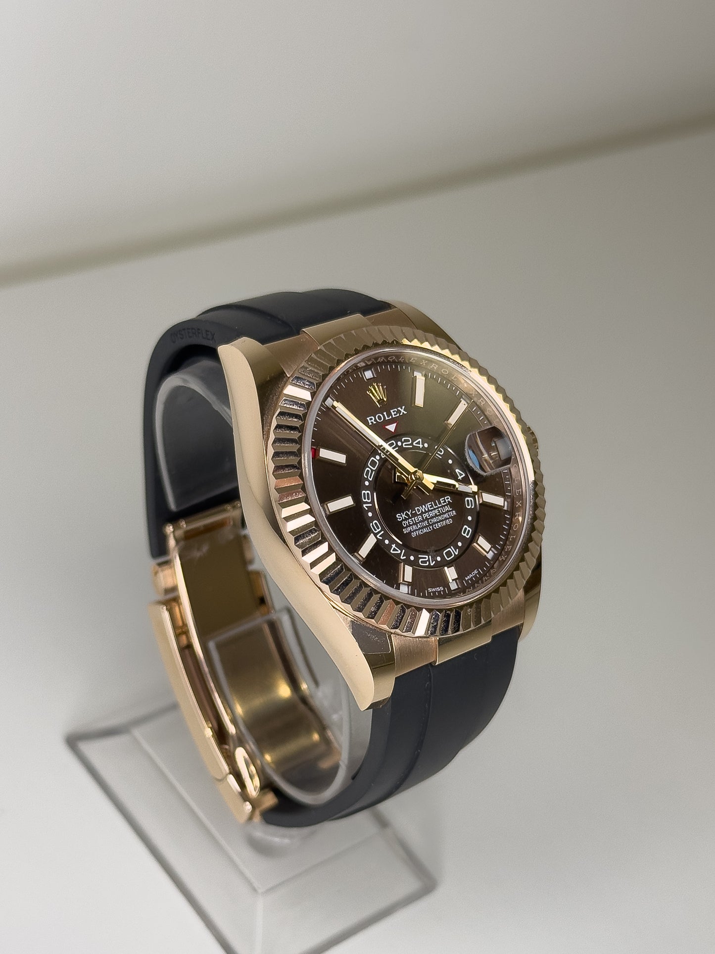 ROLEX SKY-DWELLER - OYSTERFLEX - CHOCOLATE DIAL