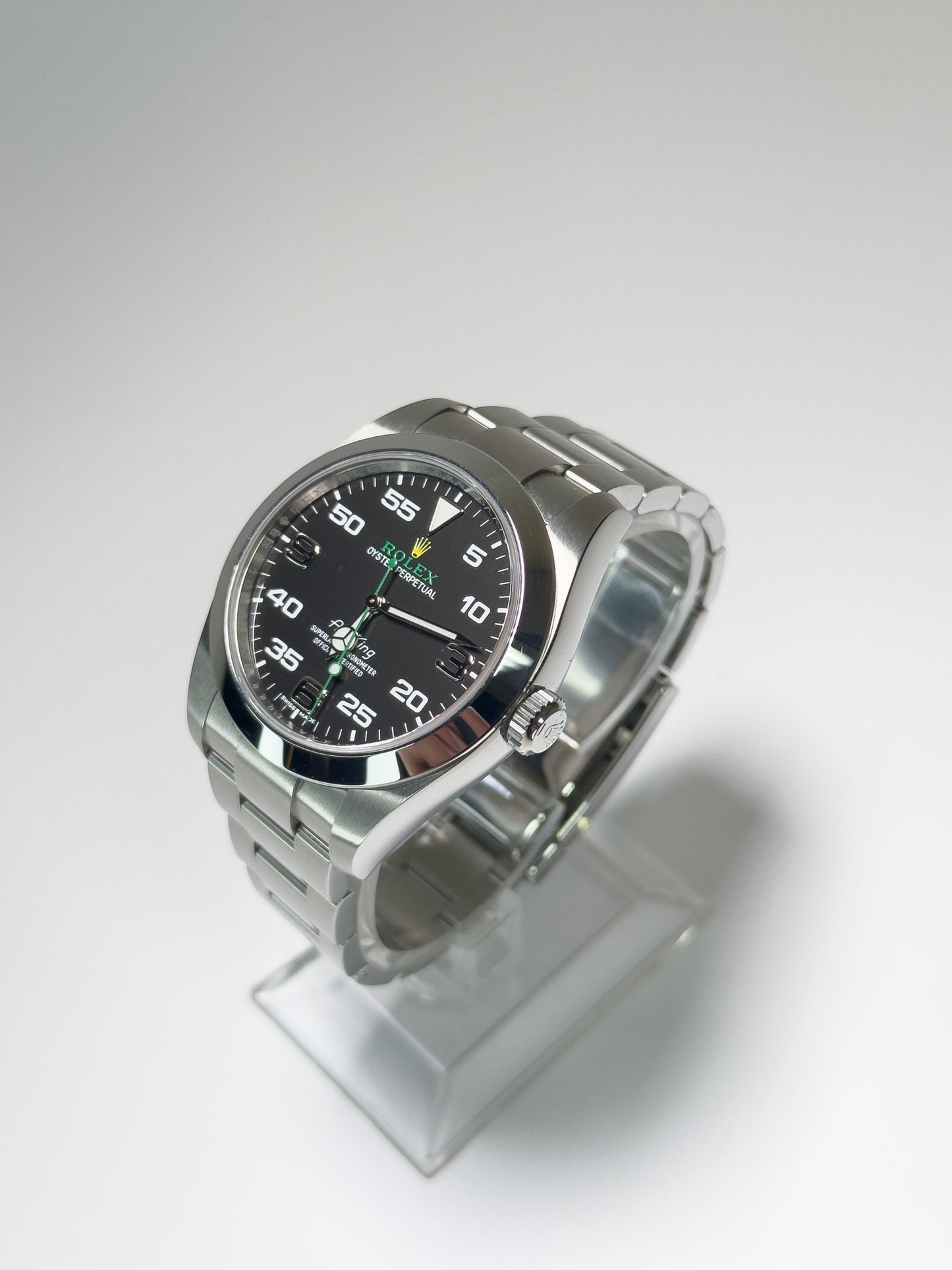 ROLEX AIR-KING - OYSTERSTEEL - BLACK DIAL