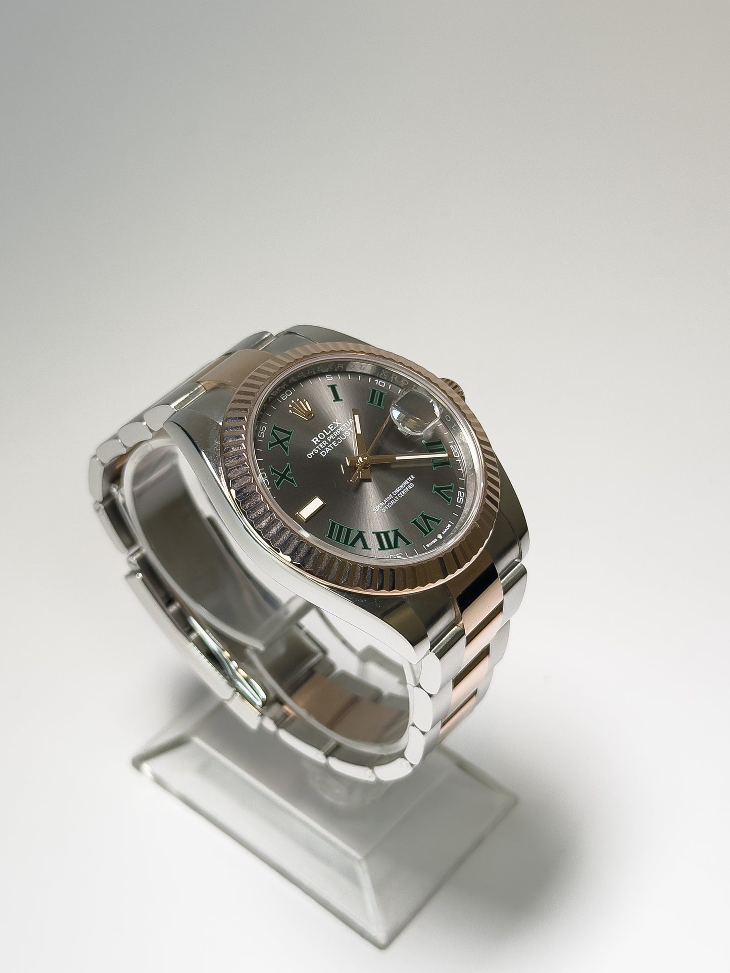 ROLEX DATEJUST WIMBLEDON - OYSTERSTEEL AND EVEROSE - SLATE DIAL