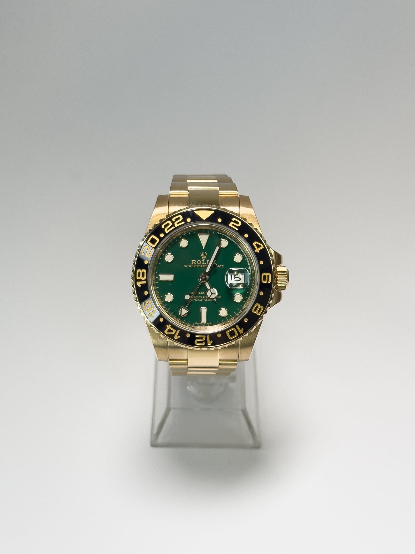 ROLEX GMT-MASTER II - YELLOW GOLD - 50TH ANNIVERSARY GREEN DIAL
