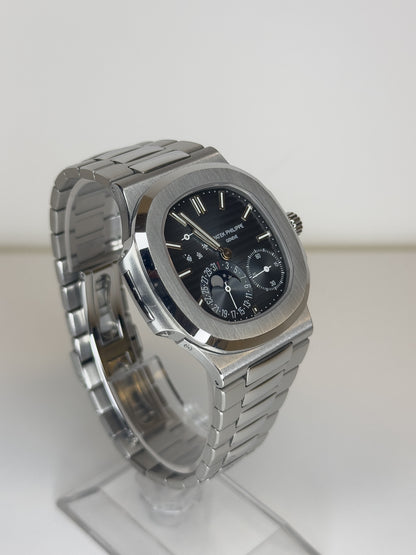 PATEK PHILIPPE - NAUTILUS MOON PHASE - STEEL - NAVY DIAL