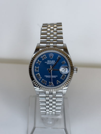 ROLEX DATEJUST 31 - OYSTERSTEEL - ROMANS NUMERIALS & BLUE DIAL