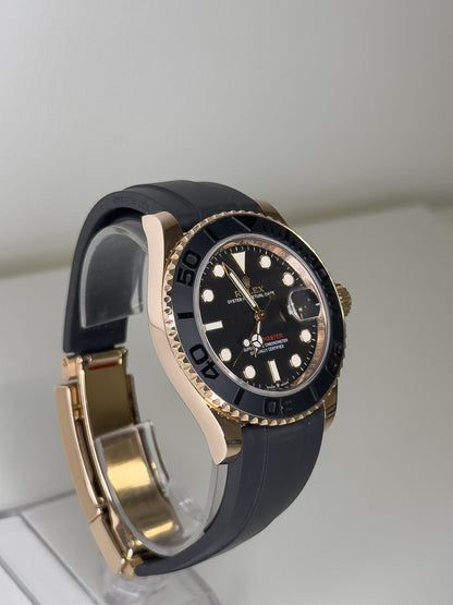 ROLEX YACHT-MASTER 40 - ROSE GOLD - OYSTERFLEX - BLACK DIAL