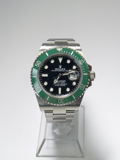 ROLEX SUBMARINER DATE - OYSTERSTEEL - BLACK DIAL - GREEN BEZEL