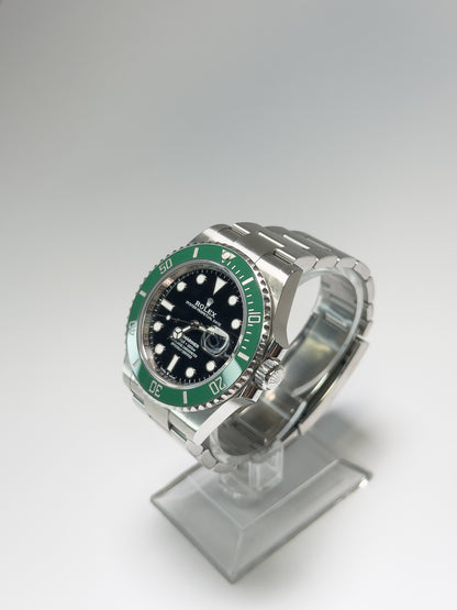 ROLEX SUBMARINER DATE - OYSTERSTEEL - BLACK DIAL - GREEN BEZEL