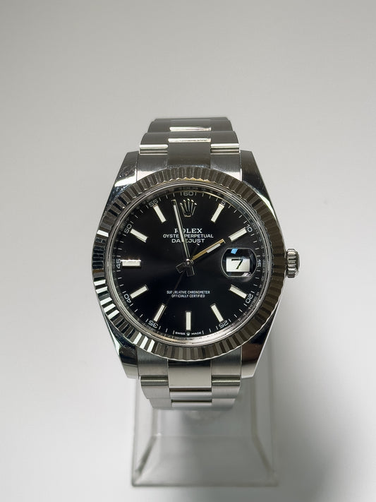 ROLEX DATEJUST 41 - OYSTERSTEEL - BLACK DIAL