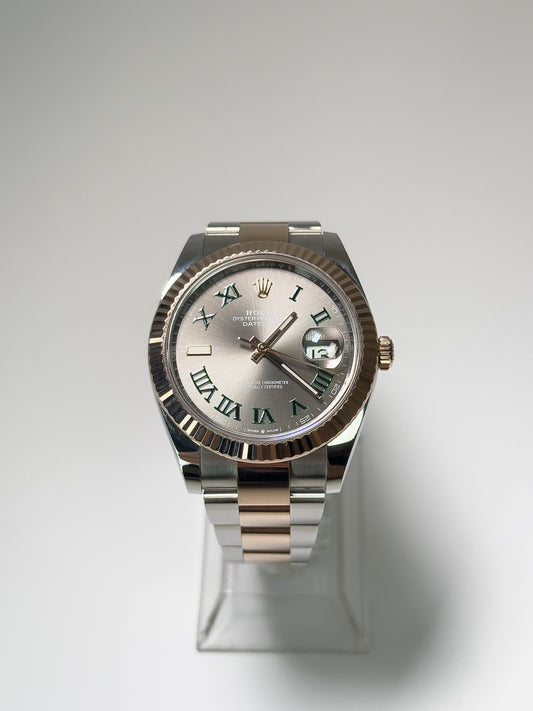 ROLEX DATEJUST WIMBLEDON - OYSTERSTEEL AND EVEROSE - SLATE DIAL