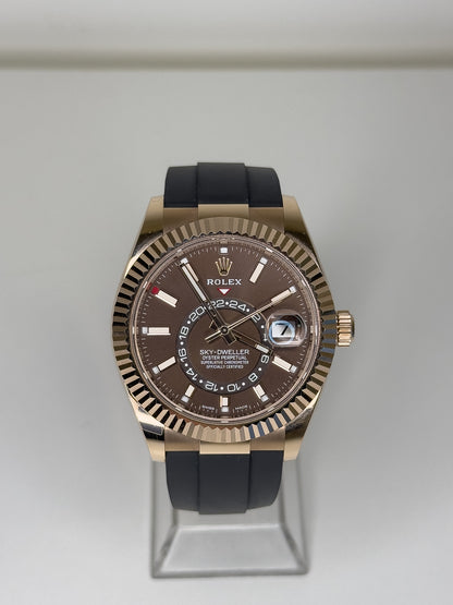 ROLEX SKY-DWELLER - OYSTERFLEX - CHOCOLATE DIAL