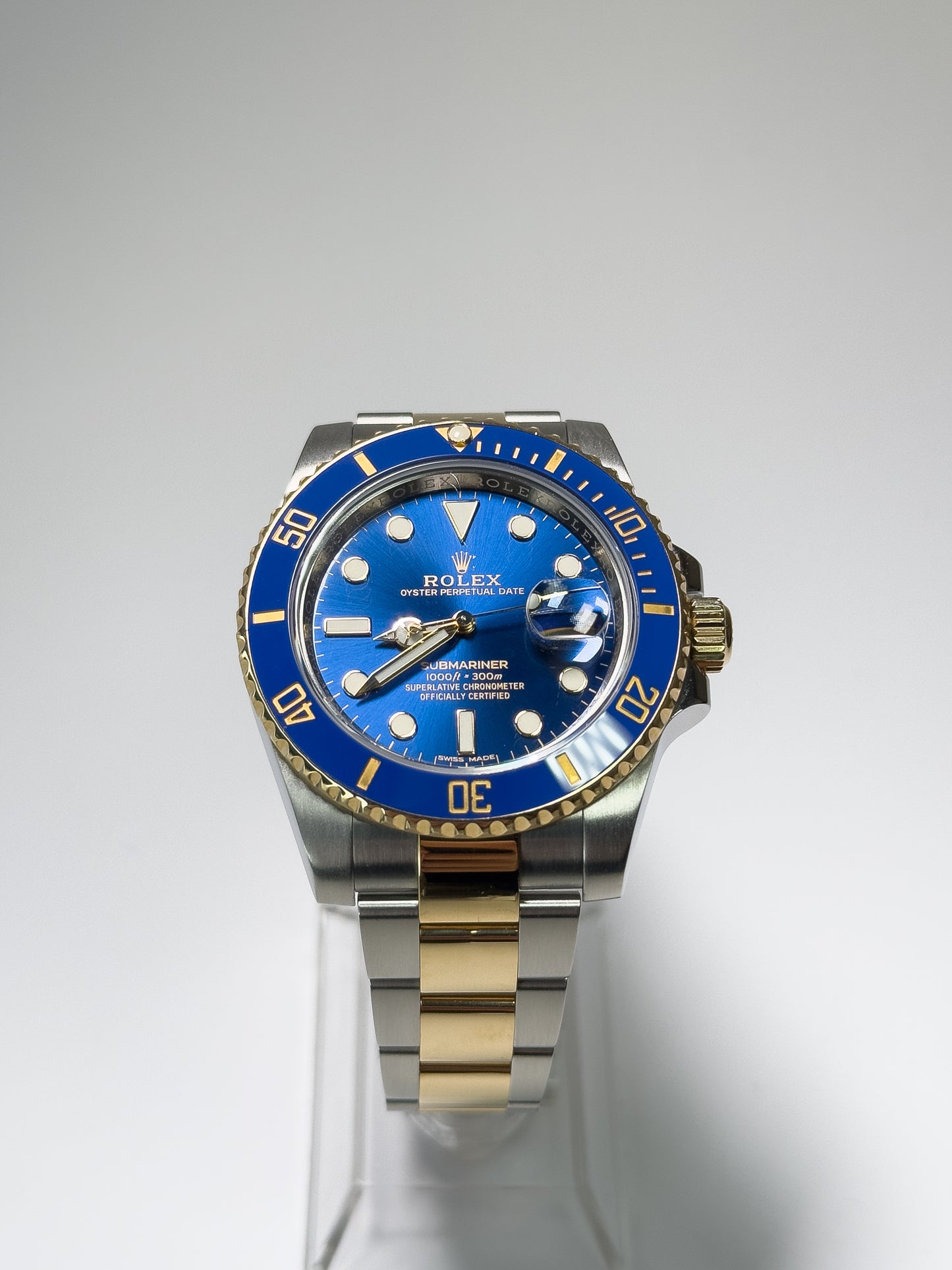 ROLEX SUBMARINER DATE - OYSTERSTEEL AND YELLOW GOLD - BLUE DIAL