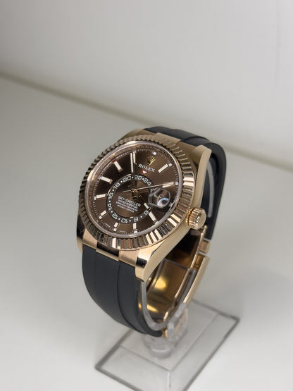 ROLEX SKY-DWELLER - OYSTERFLEX - CHOCOLATE DIAL