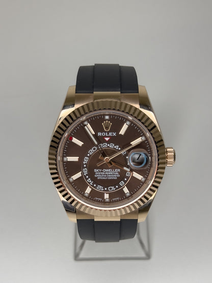ROLEX SKY-DWELLER - OYSTERFLEX - CHOCOLATE DIAL