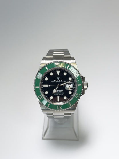ROLEX SUBMARINER DATE - OYSTERSTEEL - BLACK DIAL - GREEN BEZEL