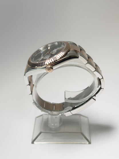 ROLEX DATEJUST WIMBLEDON - OYSTERSTEEL AND EVEROSE - SLATE DIAL