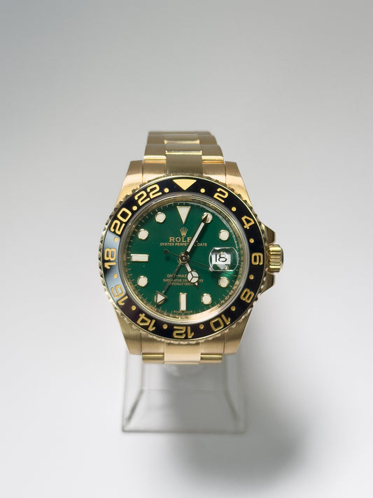 ROLEX GMT-MASTER II - YELLOW GOLD - 50TH ANNIVERSARY GREEN DIAL