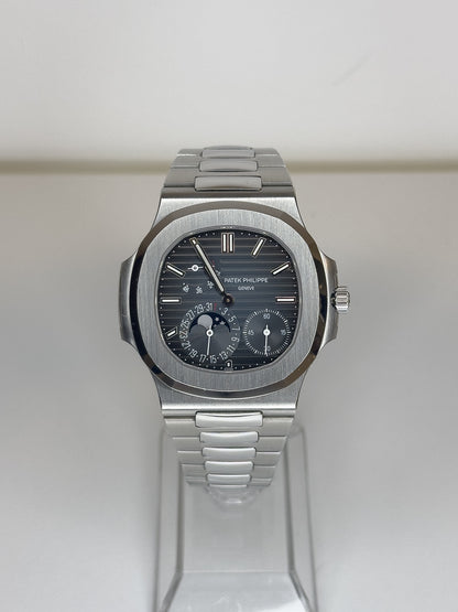 PATEK PHILIPPE - NAUTILUS MOON PHASE - STEEL - NAVY DIAL