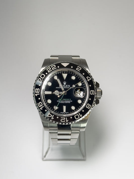 ROLEX GMT-MASTER II - OYSTERSTEEL - BLACK DIAL