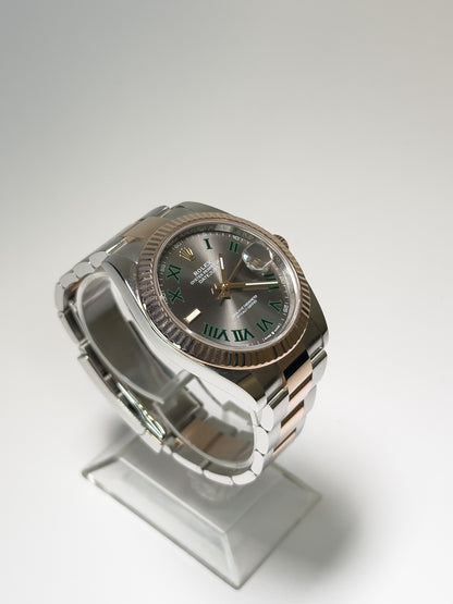 ROLEX DATEJUST WIMBLEDON - OYSTERSTEEL AND EVEROSE - SLATE DIAL