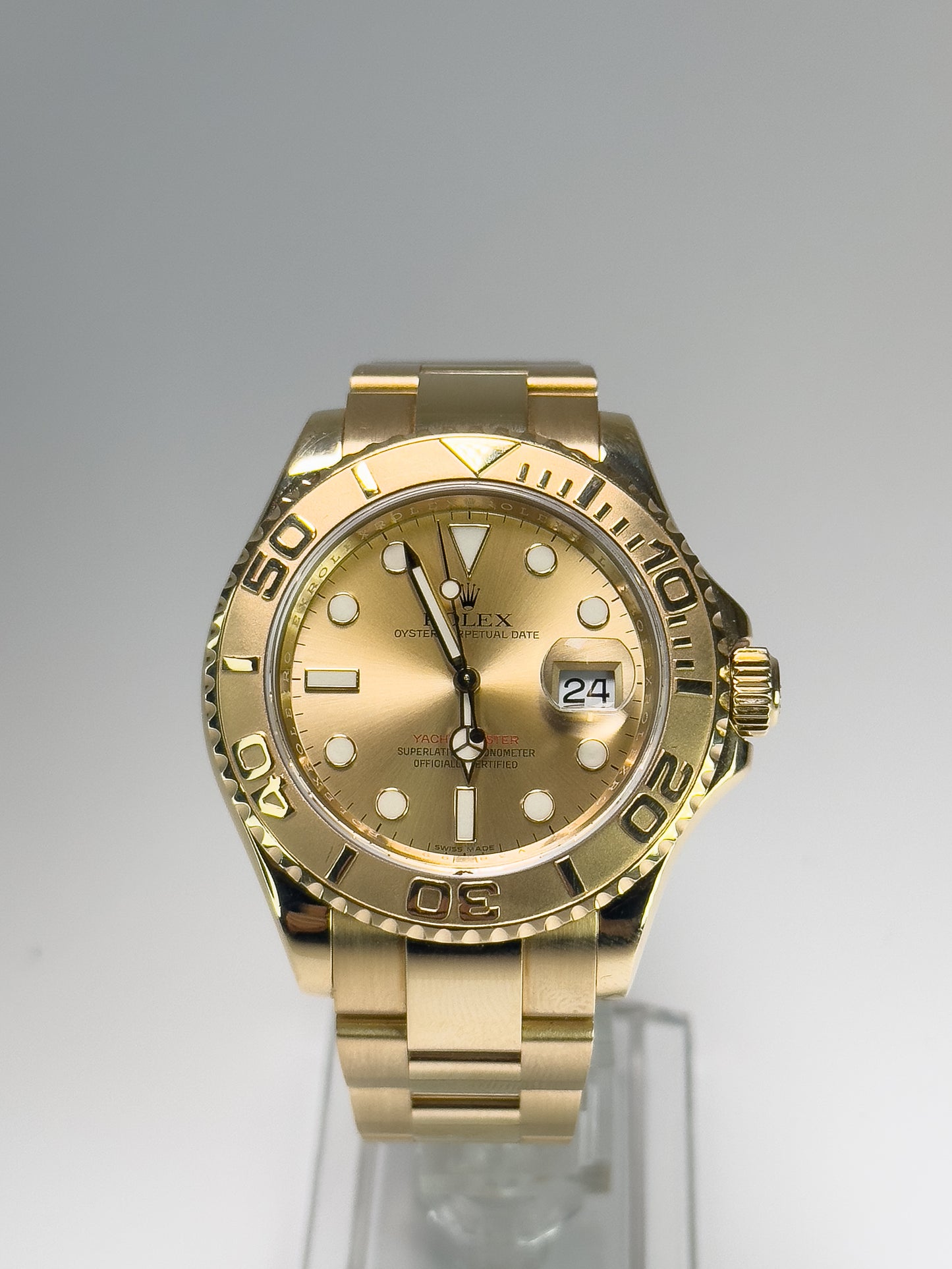 ROLEX YACHT-MASTER - YELLOW GOLD - CHAMPAGNE DIAL