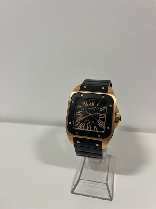 CARTIER SANTOS 100 XL ROSE GOLD BLACK DIAL – Exclusive Times